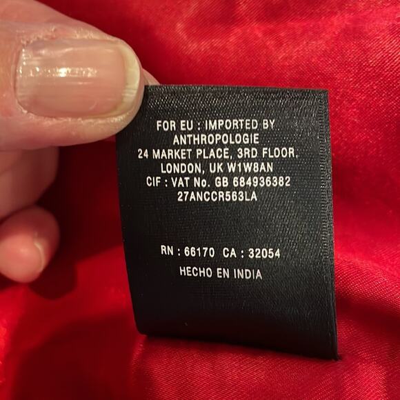 Anthropologie Moulinette Soeurs Red and Black Sequined Ruffle Suelta Skirt Sz 6 - Picture 8 of 9